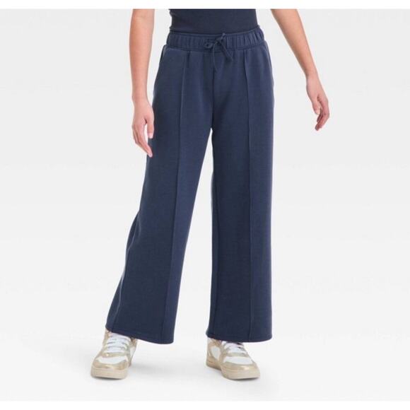 All in Motion Youth Active Pants - Navy Blue - Wide Leg - Draw String- NEW 10/12 - Picture 1 of 6